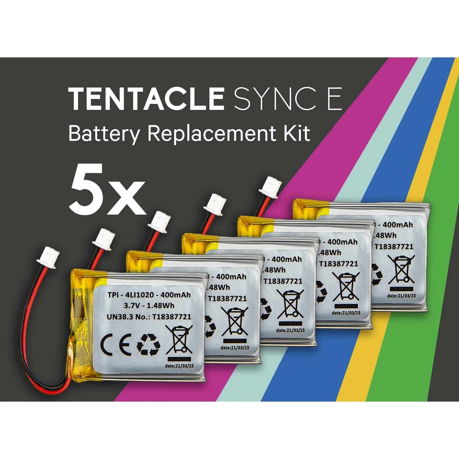 Tentacle Sync SYNC E Battery Replacement Pack of 5 2