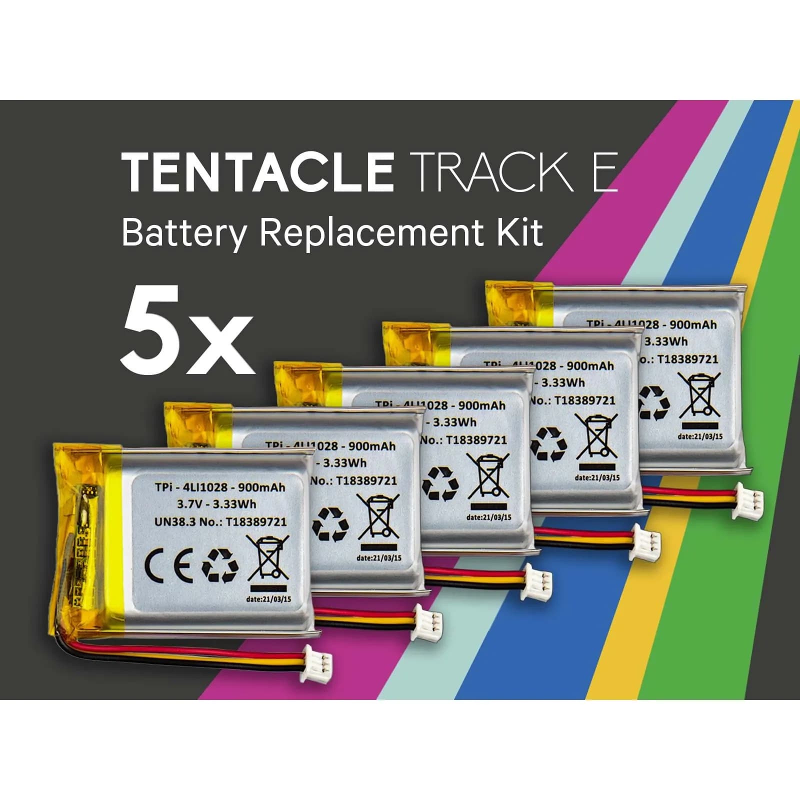 Tentacle Sync TRACK E Battery Replacement Pack of 5 1